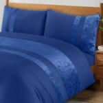 Bedding Accessories Elegant Microfiber Crushed Velvet Panel Duvet Cover Set – All Size | Stylish Bedding Sets