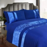 Bedding Accessories Elegant Microfiber Crushed Velvet Panel Duvet Cover Set – All Size | Stylish Bedding Sets