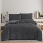 Ultra-Soft Microfiber Satin Stripe Duvet Cover Set with Pillow case - Hotel Quality Bedding in Different Sizes - Single, Double, King, Super King UK Size