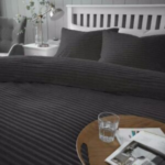 Ultra-Soft Microfiber Satin Stripe Duvet Cover Set with Pillow case - Hotel Quality Bedding in Different Sizes - Single, Double, King, Super King UK Size