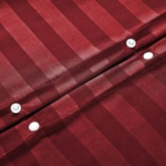 Ultra-Soft Microfiber Satin Stripe Duvet Cover Set with Pillow case - Hotel Quality Bedding in Different Sizes - Single, Double, King, Super King UK Size