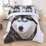 3D Print Hotel Style Animal Printed Duvet Cover Set White Wolf - Breathable Soft and Durable - Available in Single, Double, and King Sizes- Bedding Accessories