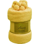 Pompom Waffle Throw Mink Blanket - Warm, Extra Soft and Breathable for All Seasons in Versatile Color Range - UK Size Double & King, Soft Blankets-Trends and bend