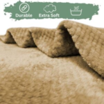 Soft Blankets Pompom Waffle Throw Mink Blanket - Warm, Extra Soft and Breathable for All Seasons in Versatile Color Range - UK Size Double & King-Trends and bend