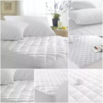 Luxurious Quilted Mattress Protectors in 12''/30cm & 16''/40cm Depth - Super Soft Fitted Style White - Mattress Single 4ft Double King Super King All UK Sizes-Trends and bend