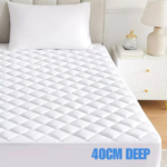 HOTEL QUALITY EXTRA DEEP 40CM QUILTED MATTRESS PROTECTOR FITTED BED COVER ALL UK SIZES SINGLE SMALL DOUBLE DOUBLE KING SUPER KING-Trends and bend