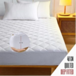 HOTEL QUALITY EXTRA DEEP 40CM QUILTED MATTRESS PROTECTOR FITTED BED COVER ALL UK SIZES SINGLE SMALL DOUBLE DOUBLE KING SUPER KING-Trends and bend