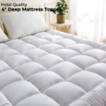 4" Deep Mattress Topper Luxury Soft Hotel Quality Microfiber with Elastic Straps-Trends and bend